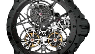 Excalibur-double-flying-tourbillon-skeleton-in-black-titanium